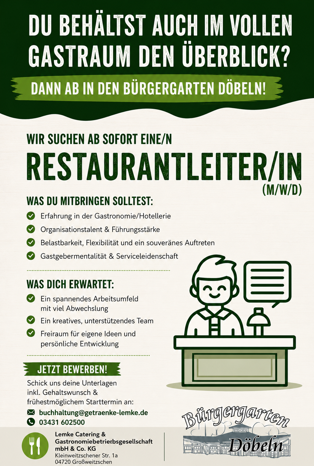 Restaurantleitung BG DL – grün